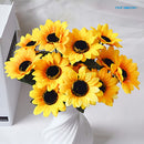 Girasoles Mini Artificiales Amarillos Plástico Eco & Deco 22 Unidades Amarillo