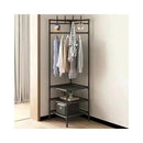 Perchero Closet Estante Esquinero Organizador Colgador Ropa Negro