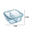 Pack 2 Contenedores Herméticos Vidrio 800ml 3 Divisiones
