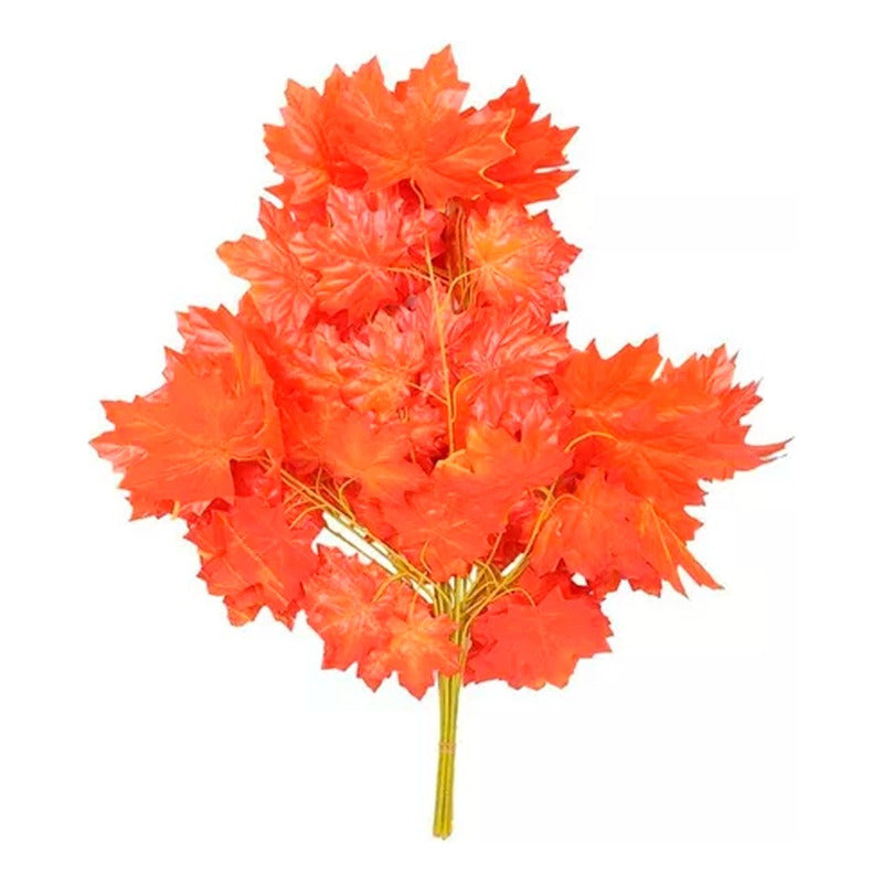 Flores Artificiales Hoja De Arce Otoño Pack De 12 Colgantes