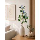 Rama De Lilo Artificial Azul 75 Cm Flor Decorativa Silvestre Azul Claro
