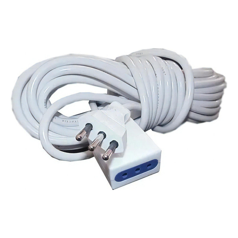 Alargador 5 Metros Blanco Extensión Electrica Un Terminal