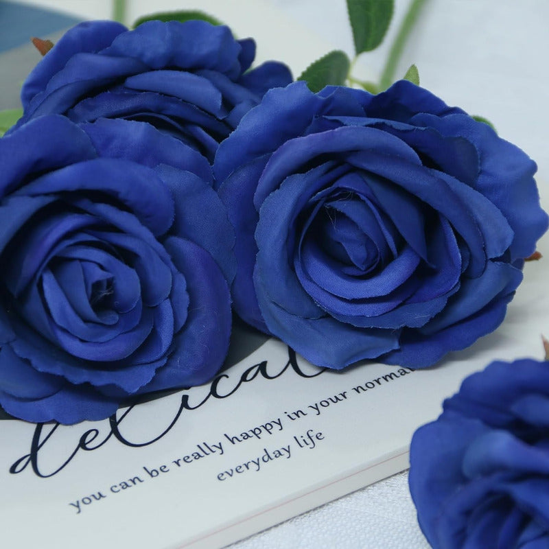 Rosas Decorativo Artificial Ramo Decoración Pack 6 Rosas