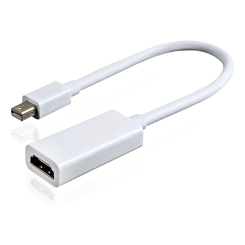 Cable Adaptador Mini Display Port A Compatible Con Hdmi 4k Color Blanco
