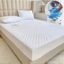 Cubrecolchon. 2 Plazas Acolchado + 2 Fundas Para Almohada Color Blanco 100% Impermeable