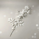 Flores Artificiales Ramo Hoja Rowan Ramo De Rusco Italiano Blanco