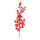 Rama Tallos Artificiales De Bayas Rojas Navideñas Decoración Rojo