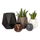 Macetero Moderno Wakeshome Diseño Ligero Minimalista Negro Hepxagonal