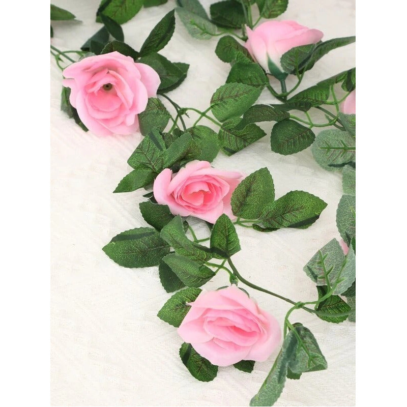 Enredaderas De Rosas Artificiales, De Rosas Rosada
