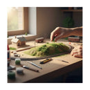 Aserrín Artificial Tipo Musgo/pasto Maquetas Y Manualidades