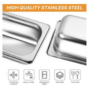 X2 Bandeja Deposito Gastronomico Acero Inox 26.5x16.5 1/4