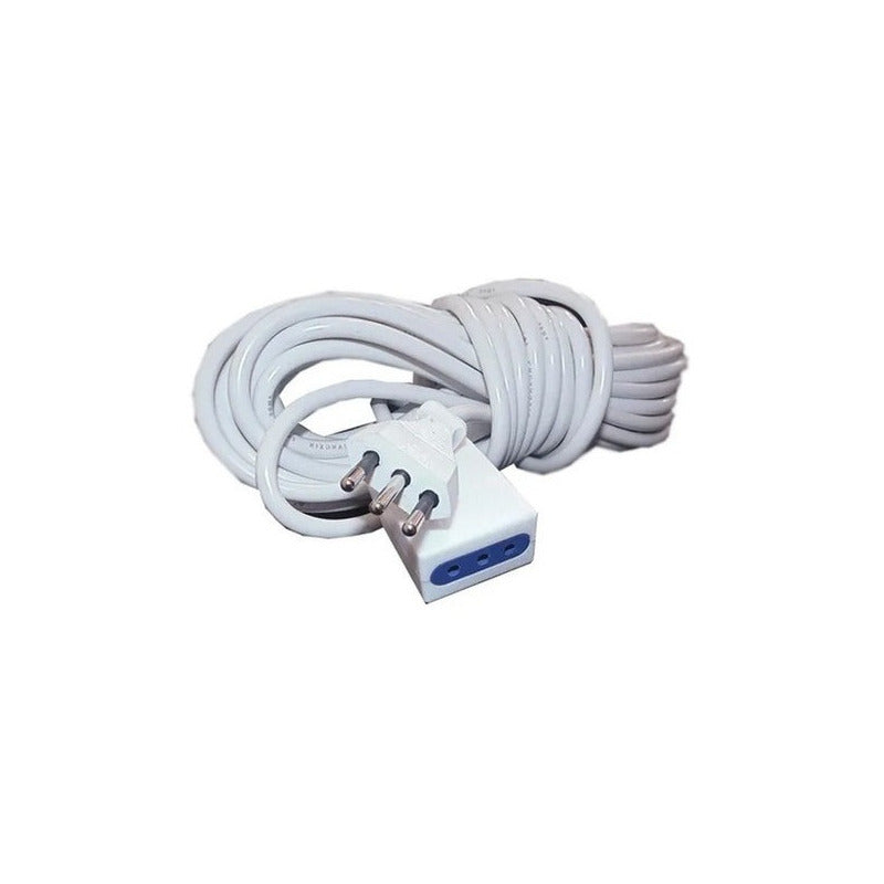 Alargador 5 Metros Blanco Extensión Electrica Un Terminal