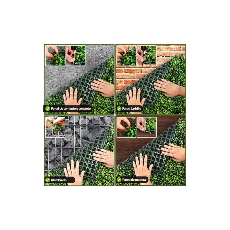 Pack 10 Palmetas Malla De Tréboles Valla Cerca Pasto Planta