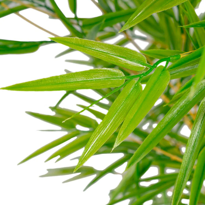 Palmera Follaje Fino Colgante Flor Artificial Vara Frondosa Color Verde