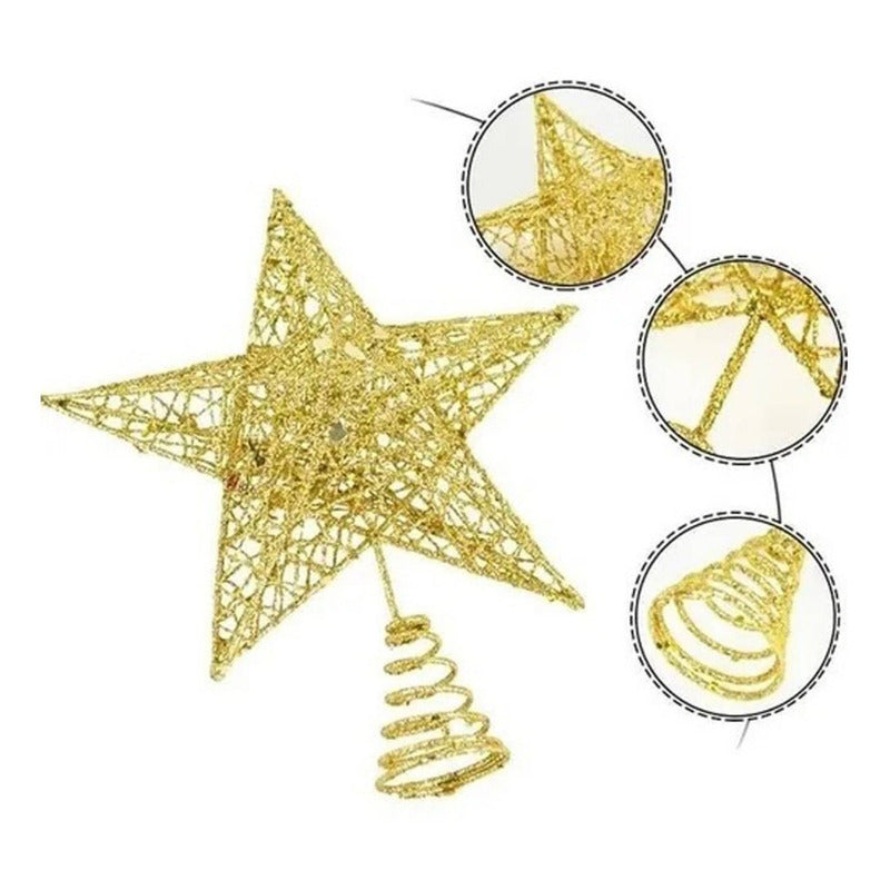 Adorno De Navidad Estrella Para Arbol De Navidad Decoración