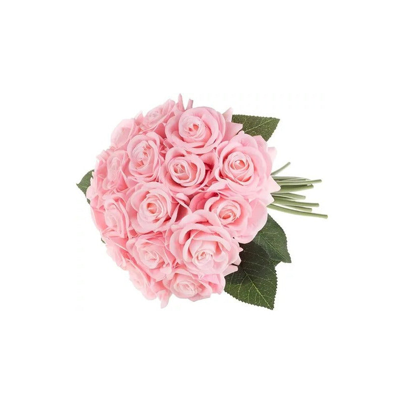 Rosas Decorativo Artificial Ramo Para Decoración Pitillo