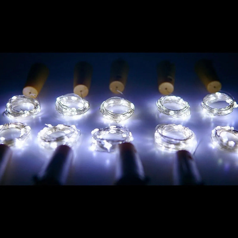 Luces Hada Corcho Alambre Micro Led Boda Decoración