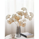 Hojas Huecas Artificiales Dorada Decorativa Vara Grande