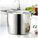 Olla Acero Inoxidable 12 Litros 25x26 Cocina Profesional Plateado