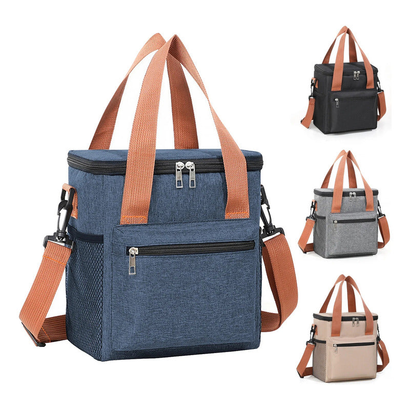 Bolso Lonchera Térmica Tela Oxford Multicolores Portátil
