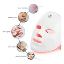 Máscara Facial Led 7 Colores Terapia Lumínica Rejuvenecedora