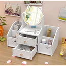 Organizador De Maquillaje Con Espejo Y Cajones Blanco