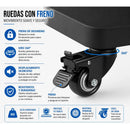 Base Móvil Para Tv Con Repisa Vesa Hasta 80 Kg Negro