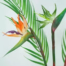 Flor De Ave Del Paraíso Artificial Flor De Pajaro Ave  Naranja