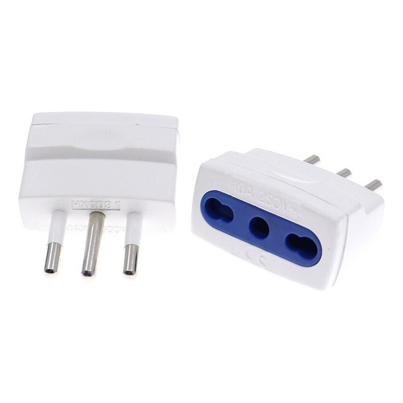 Adaptador Enchufe 10/16 Amper 250v Blanco