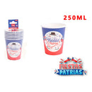 Pack 10 Vasos Cartón Desechables Dieciochero Fiestas Patrias Azar