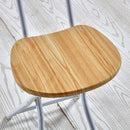 Silla Taburete Simil Madera Plegable 70x34cm Laqueado Marrón