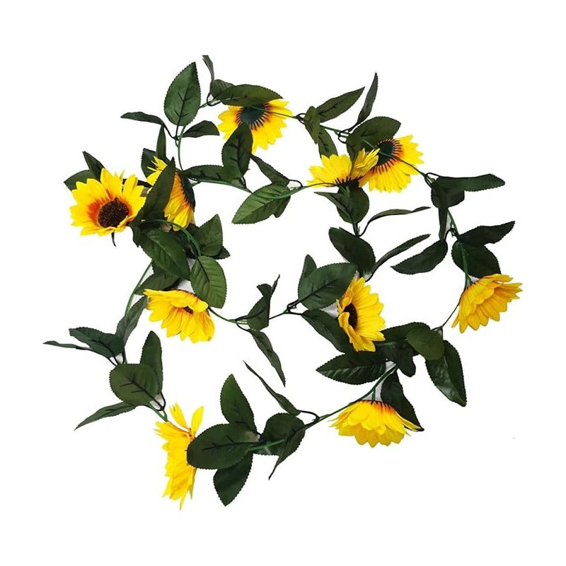 Girasol Amarillo Guirnalda  Artificial De 210 Cm
