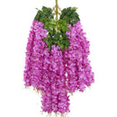 Pack De 12 Colgantes De Flores Artificiales Guirnaldas Fucsia