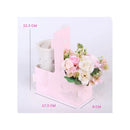 Pack De 10 Cajas D Regalo Kraft Dia De Las Madres Porta Vaso Rosado Porta Vasos Y Flores O Regalos