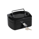 Caja De Efectivo Metálica De Seguridad Portátil Con Llaves Color Negro