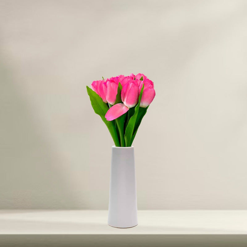 Ramos De Tulipanes Artificiales Flor Decoración Tulipan