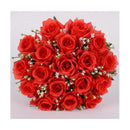 Ramo De 18 Rosas E Ilusiones Ramo Frondoso Grande Vistoso Rojo