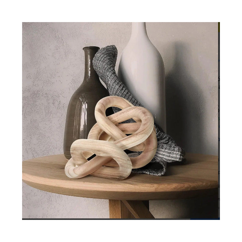 Cadena De Madera Figura Decorativa Hogar Eslabones De Madera