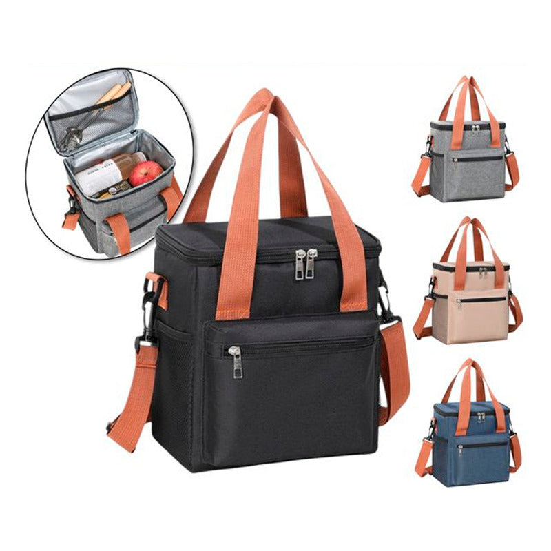 Bolso Lonchera Térmica Tela Oxford Multicolores Portátil