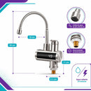 Grifo Eléctrico Calentador Agua Instantáneo Con Pantalla Led Plateado Cromado 50/60hz
