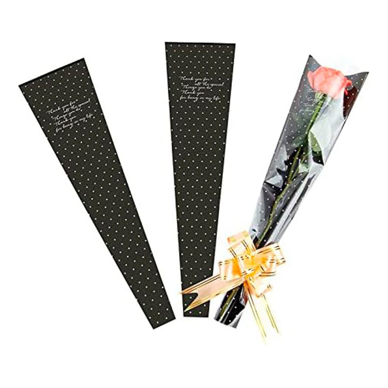 Pack 50 Und Manga Celofán Bolsa Para Flores Arreglos Floral