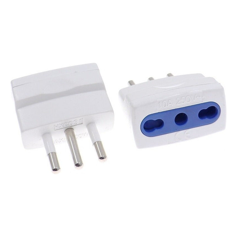 Adaptador Enchufe 10/16 Amper 250v Blanco