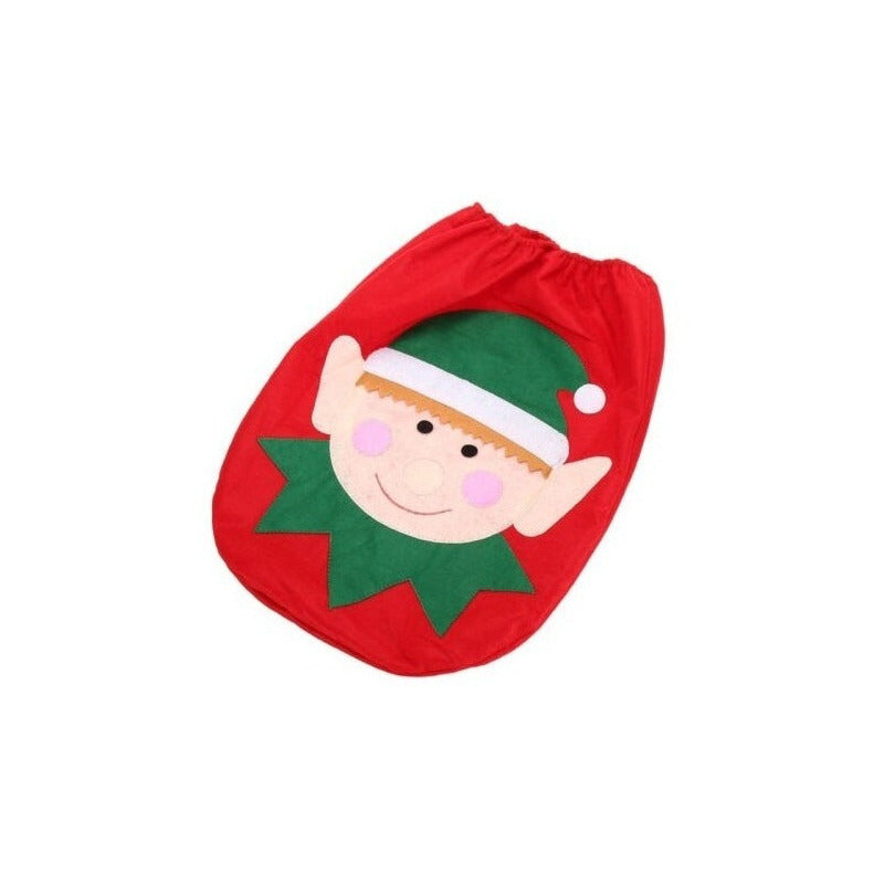 Funda Asiento De Inodoro Navideño Pascua Adorno Wc Baño