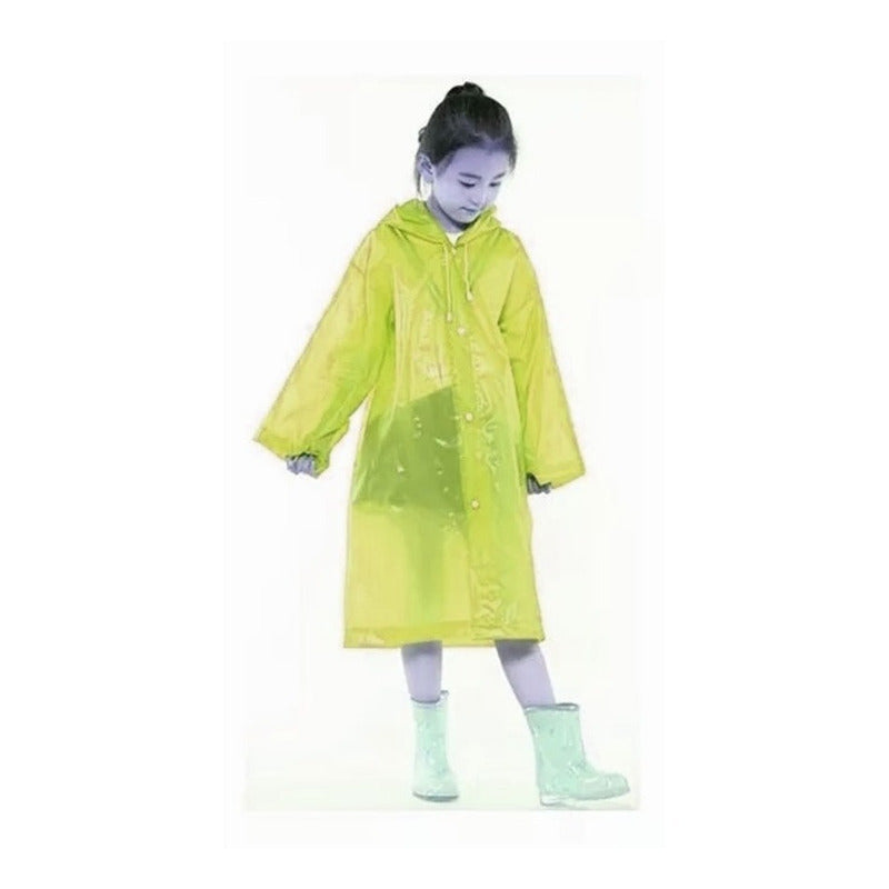 Capa Poncho Niño Impermeable Lluvia Viento Standar Gorro