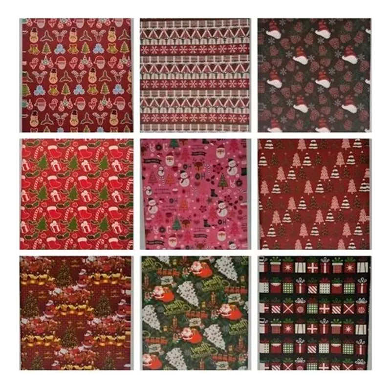 10 Papel De Regalo De Navidad X 10 Pliegos Navideño