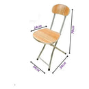 Silla Taburete Simil Madera Plegable 70x34cm Laqueado Marrón Multicolor