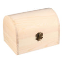 Caja Baul Organizadora De Madera Natural Con Tapa Baul