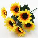 Girasoles Mini Artificiales Amarillos Plástico Eco & Deco 22 Unidades Amarillo