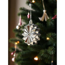 Pack 6 Adornos Navideños Plateados Estrella 7 Cm Geometrica