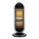 Estufa Halógena Oscilante 1200w 3 Niveles De Calor Gris